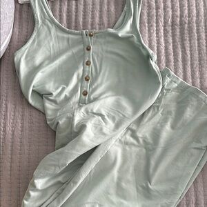 Mint Green Button-Front jumper